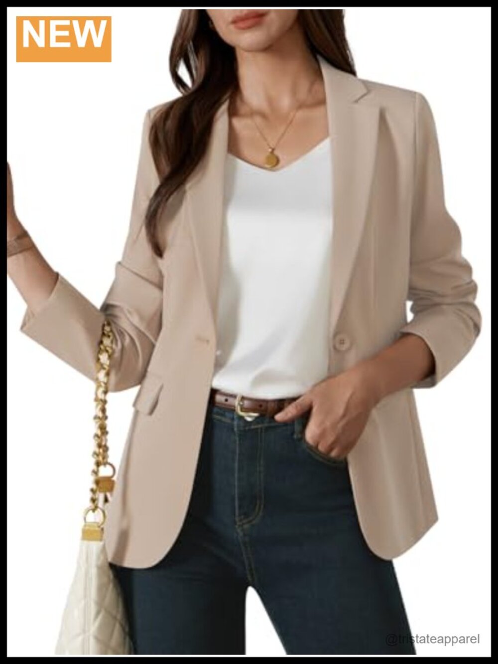 Kelyaa Women's Casual Blazer Long Sleeve Work Office Suit Jacket